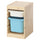 TROFAST - TROFAST Storage combination with boxes, light white stained pine white/light blue, 32x44x52 cm