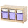 TROFAST - TROFAST Storage combination with boxes, light white stained pine white/lilac, 93x44x52 cm