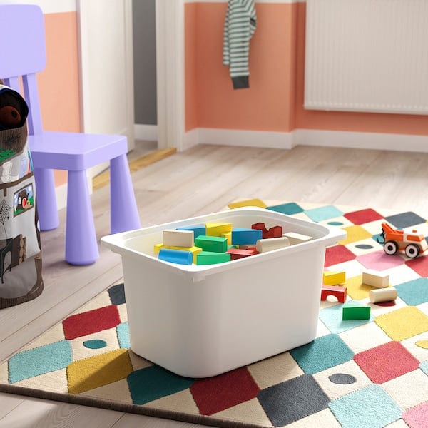Ikea TROFAST - Combination with storage units, pine with white stain white/multicolor,94x44x91 cm