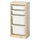 TROFAST - Storage combination with boxes, light white stained pine/white, 44x30x91 cm