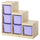 TROFAST - Storage combination with boxes, light white stained pine/lilac, 94x44x91 cm