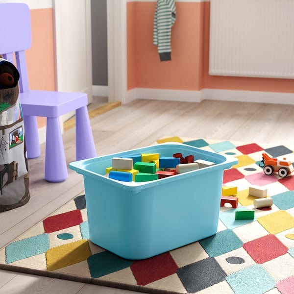 Ikea TROFAST - Combination with containers, pine with white/multicolor stain,94x44x91 cm