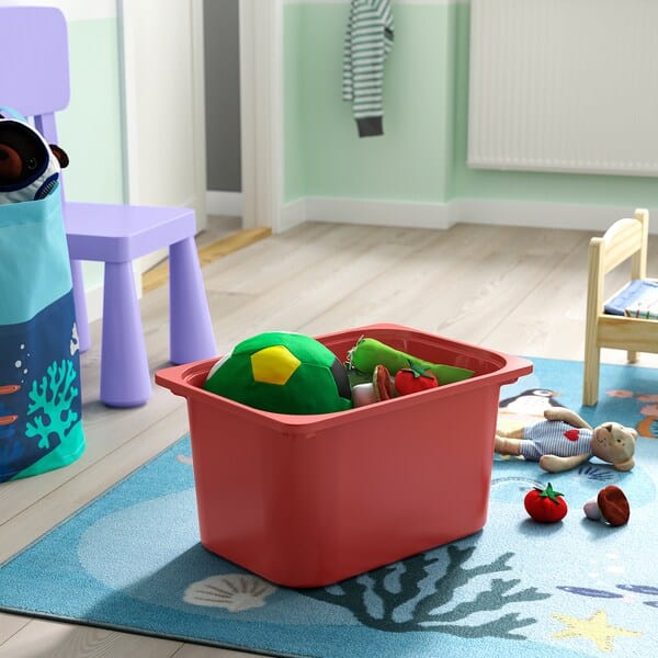 Ikea TROFAST - Combination with containers, pine with white/multicolor stain,94x44x91 cm