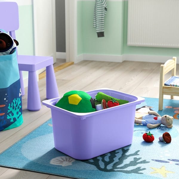 Ikea TROFAST - Combination with containers, pine with white/multicolor stain,94x44x91 cm