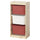 TROFAST - TROFAST Storage combination with boxes, light white stained pine/red white, 44x30x91 cm