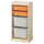 TROFAST - Storage combination with boxes, light white stained pine light orange/grey, 44x30x91 cm
