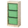 TROFAST - Storage combination with boxes, light white stained pine/bright green, 44x30x91 cm