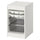 TROFAST storage combination w boxes/trays, white white/dark grey, 34x44x56 cm