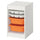 TROFAST - TROFAST Storage combination w boxes/trays, white white/light orange, 34x44x56 cm