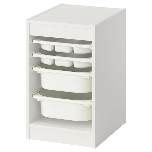 Ikea TROFAST - Combination with containers/trays, white/white,34x44x56 cm