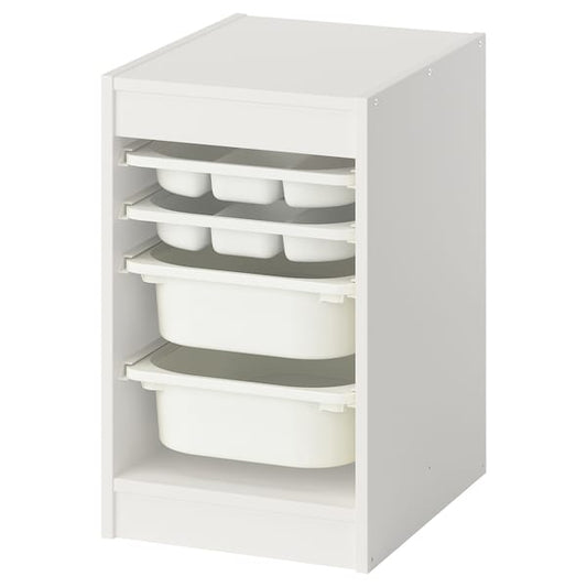 Ikea TROFAST - Combination with containers/trays, white/white,34x44x56 cm