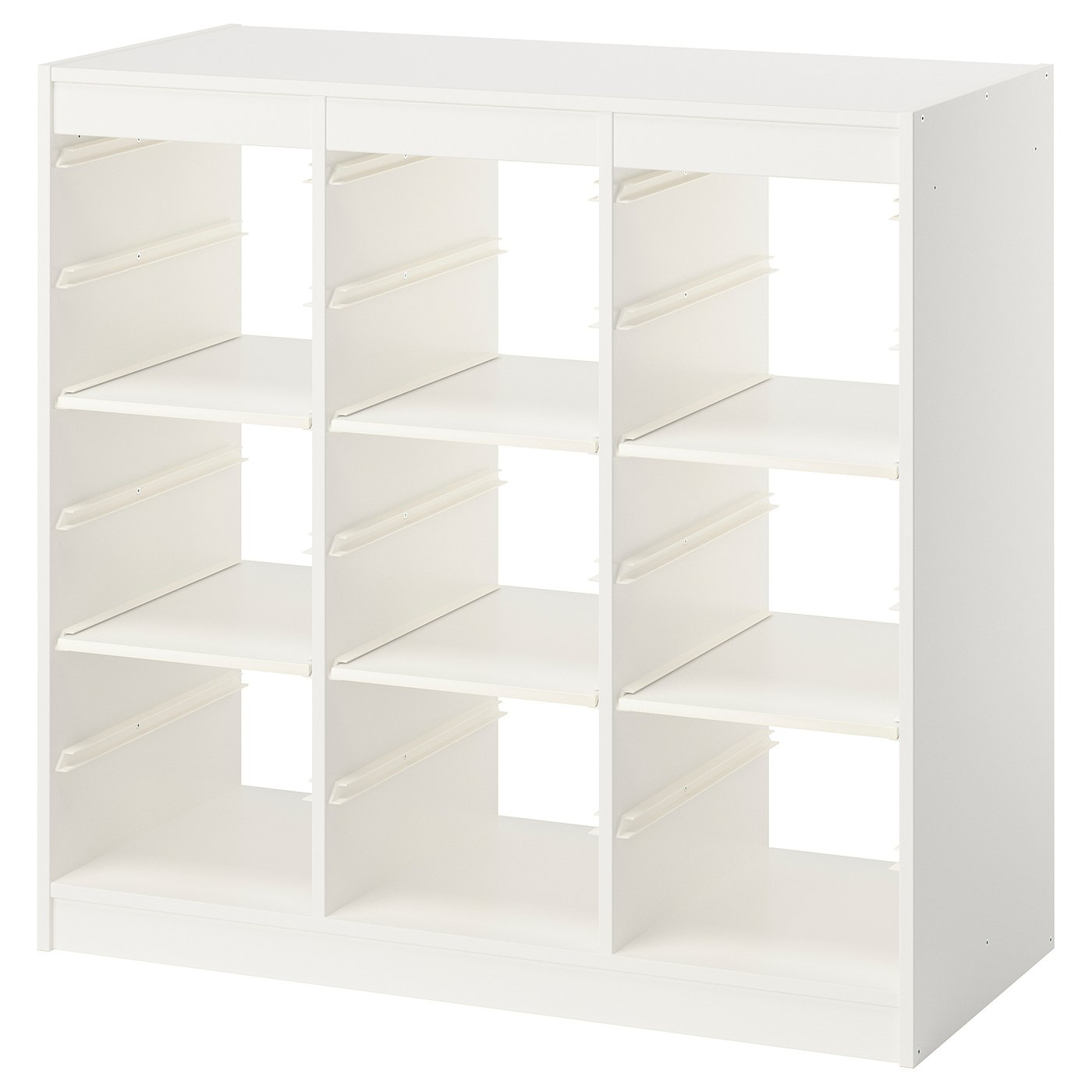 TROFAST storage combination with shelves, room divider/white, 99x94x44 cm