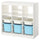 TROFAST storage combination, with shelves/boxes room divider/white light blue, 99x94x44 cm