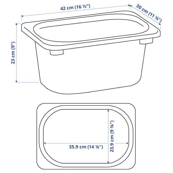 Ikea TROFAST - Container, blue,42x30x23 cm