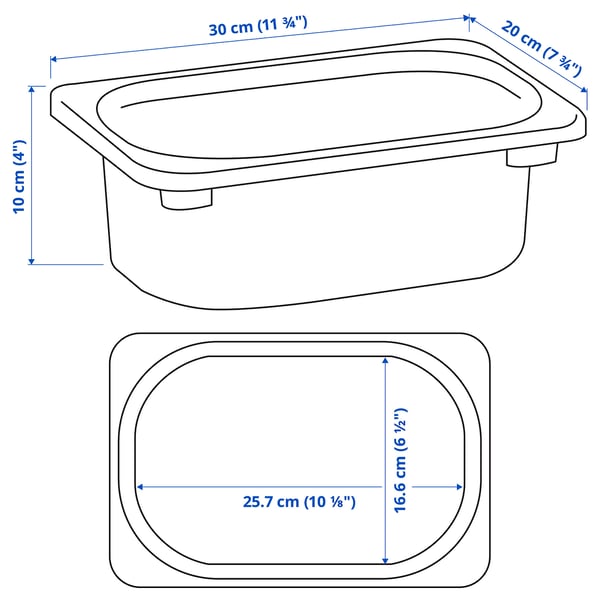 TROFAST storage box, white, 20x30x10 cm
