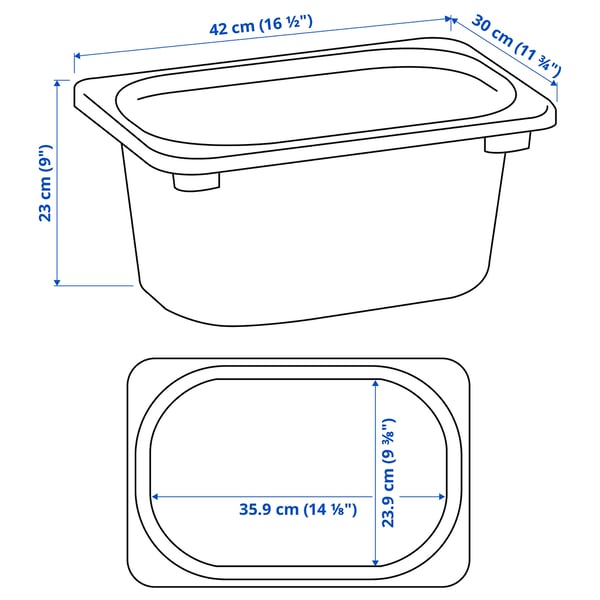 TROFAST storage box, white, 42x30x23 cm