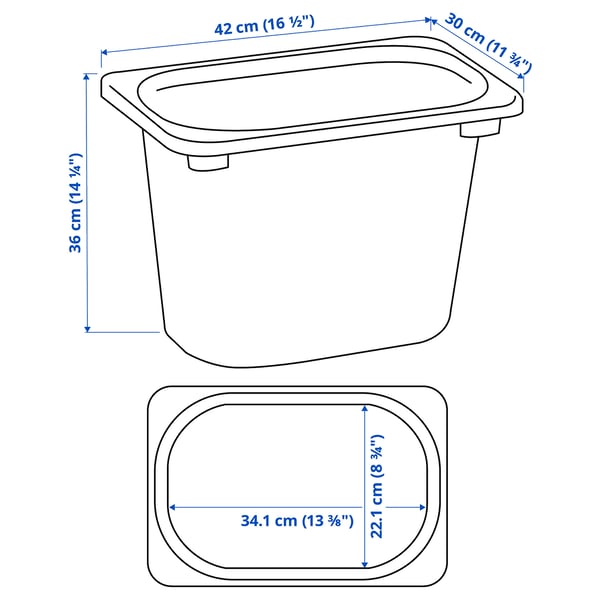 TROFAST storage box, white, 42x30x36 cm