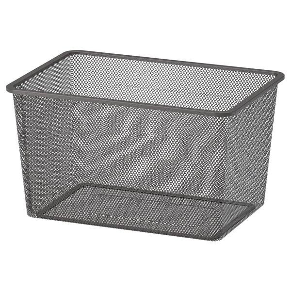 TROFAST - TROFAST Mesh storage box, dark grey, 42x30x23 cm