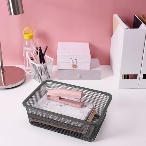 TROFAST - TROFAST Mesh storage box, dark grey, 20x30x10 cm