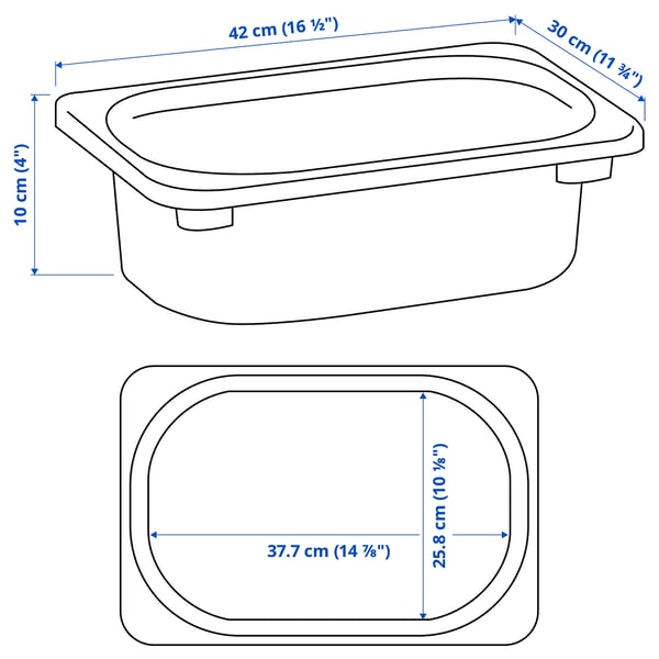 TROFAST storage box, light green, 42x30x10 cm