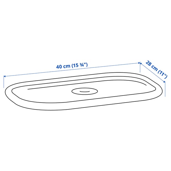 TROFAST lid, white, 40x28 cm
