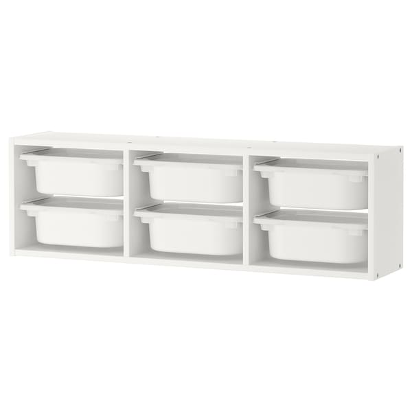 TROFAST - Wall storage, white/white, 99x21x30 cm