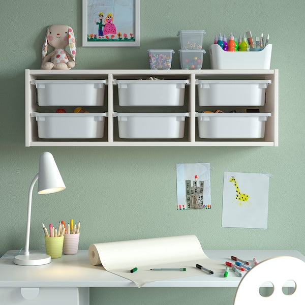 TROFAST - Wall storage, white/white, 99x21x30 cm