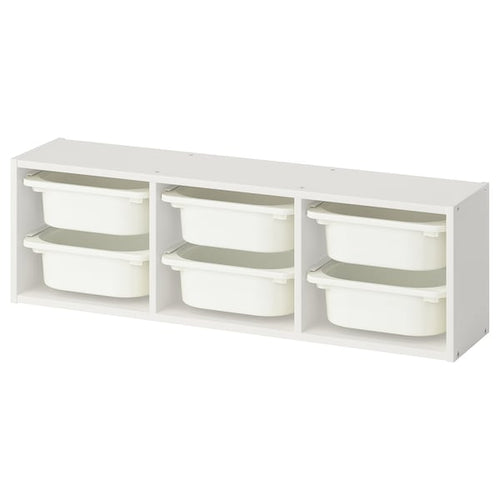 TROFAST wall storage, white/white, 99x21x30 cm