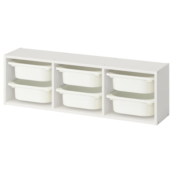 TROFAST - Wall storage, white/white, 99x21x30 cm