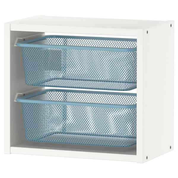 TROFAST - Wall element, white/grey-blue, 34x21x30 cm