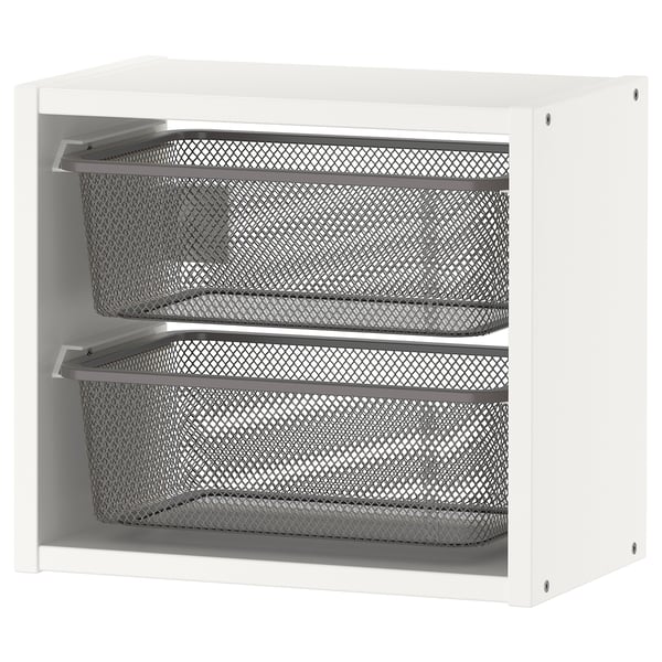 TROFAST - TROFAST Wall storage, white/dark grey, 34x21x30 cm