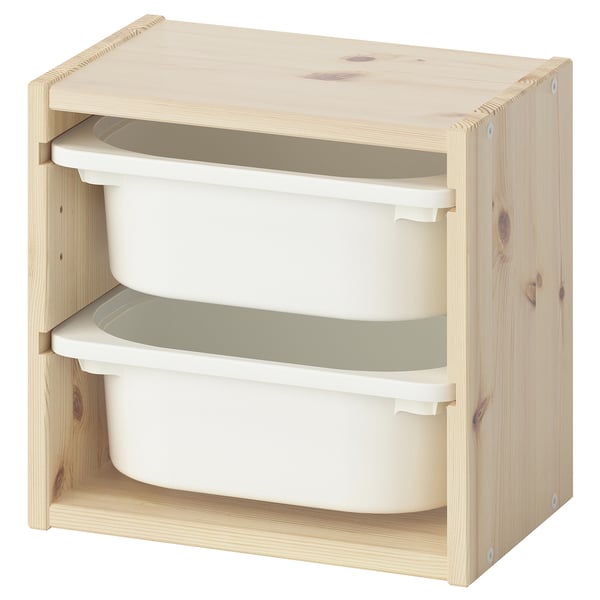 TROFAST - TROFAST Wall storage, light white stained pine/white, 32x21x30 cm