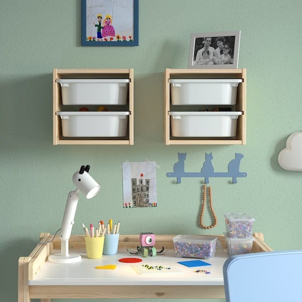 Ikea TROFAST - Wall element, pine with white/white stain,32x21x30 cm