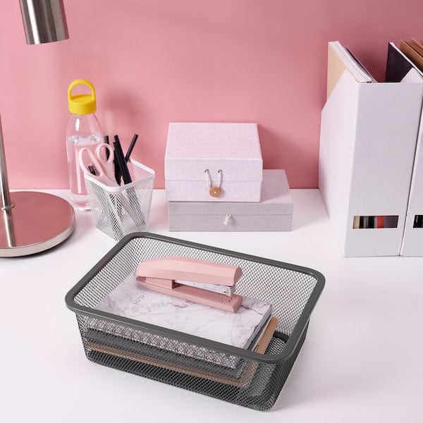 Ikea TROFAST - Wall storage, light white stained pine/dark grey, 93x21x30 cm