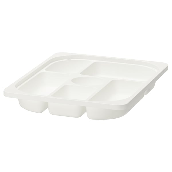 TROFAST storage tray with compartments, white, 42x30x5 cm