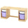TROFAST desk with storage boxes, light white stained pine/white lilac, 124x52x44 cm