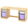 TROFAST desk with storage boxes/trays, light white stained pine/white lilac, 124x52x44 cm