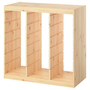 TROFAST frame, light white stained pine/room divider, 93x44x91 cm