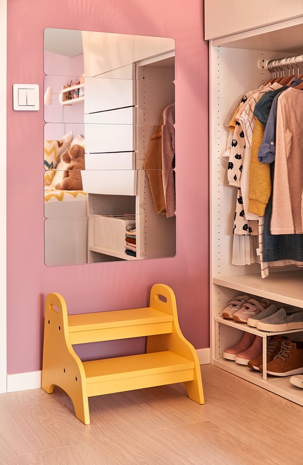 TROGEN - TROGEN Children's step stool, yellow, 40x38x33 cm