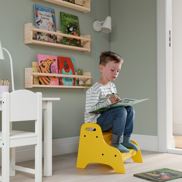 TROGEN - TROGEN Children's step stool, yellow, 40x38x33 cm