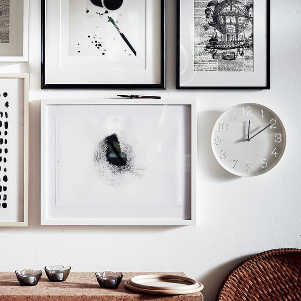 TROMMA wall clock, white, 25 cm
