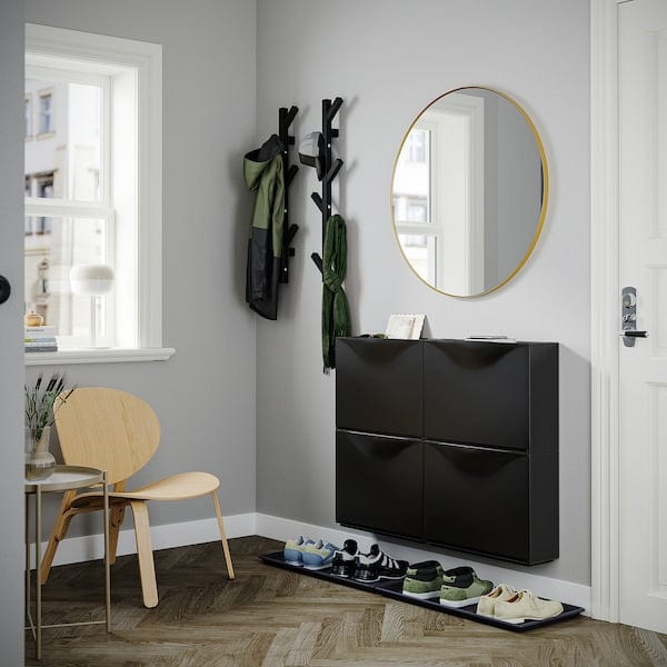 Ikea TRONES / BAGGMUCK - Hallway furniture, set of 6, black/grey