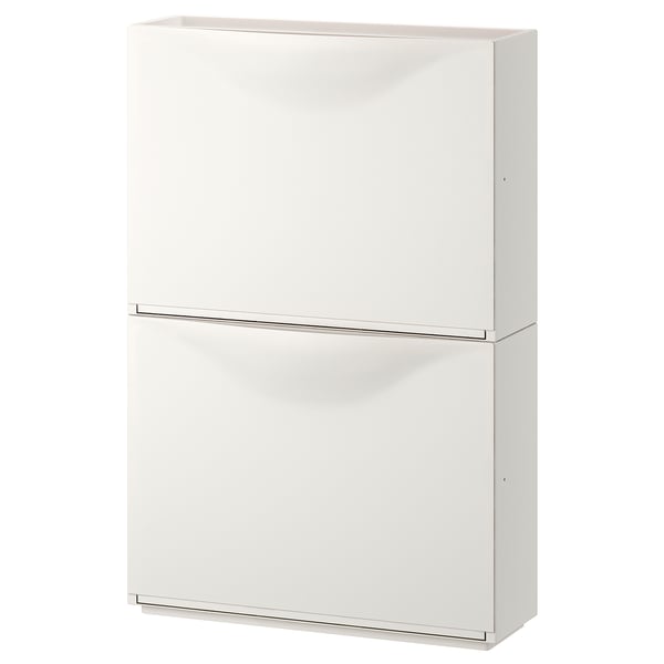 TRONES shoe cabinet/storage, white, 52x18x39 cm, 2 pack