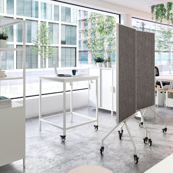 TROTTEN underframe for table top, white, 80x80x100 cm