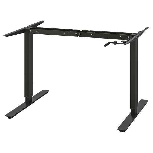 TROTTEN underframe sit/stand f table top, anthracite, 120/160 cm