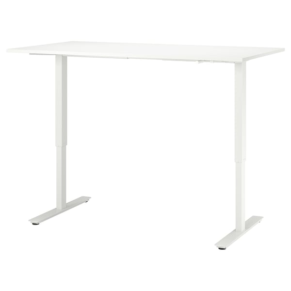 TROTTEN - TROTTEN Underframe sit/stand f table top, white, 120/160 cm