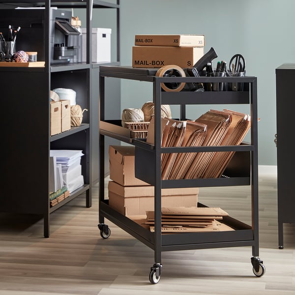 TROTTEN - Trolley, anthracite, 80x40 cm