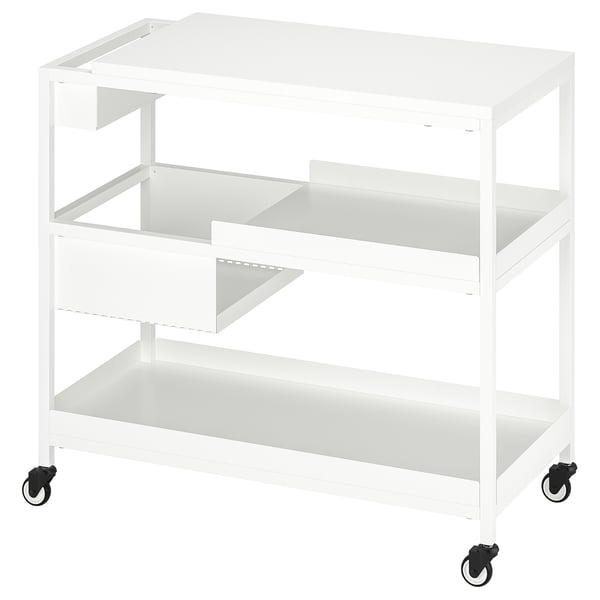 TROTTEN trolley, white, 80x40 cm