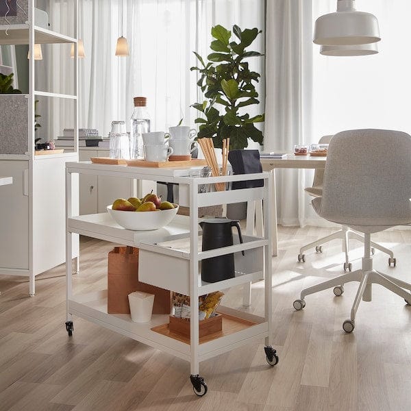 Ikea TROTTEN - Trolley, white, 80x40 cm