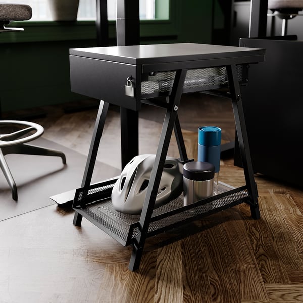 TROTTEN - Drawer unit, anthracite, 34x56 cm